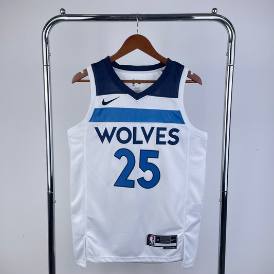 23 Season Timberwolves Home White 25 # Ross