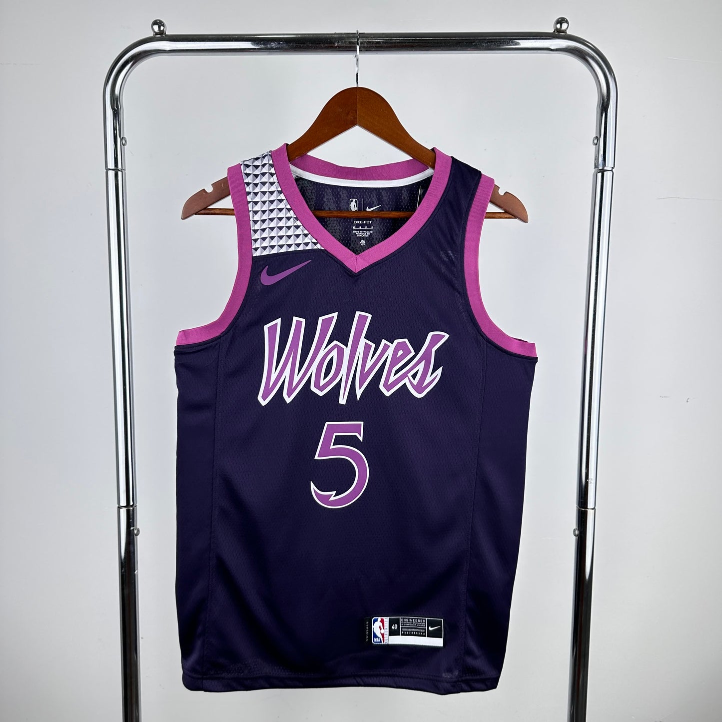 Timberwolves Black Purple No. 5 # Edwards