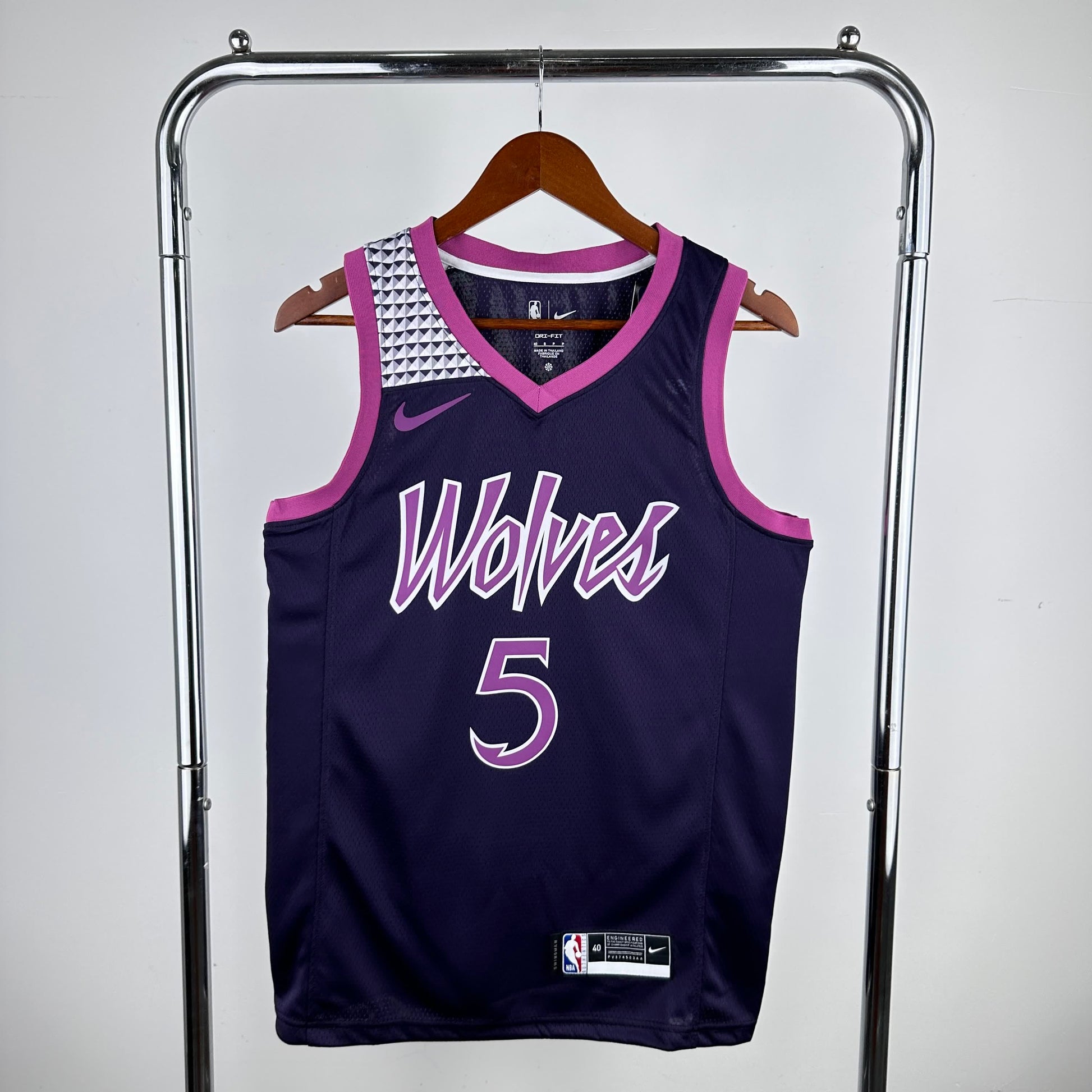 Timberwolves Black Purple No. 5 # Edwards