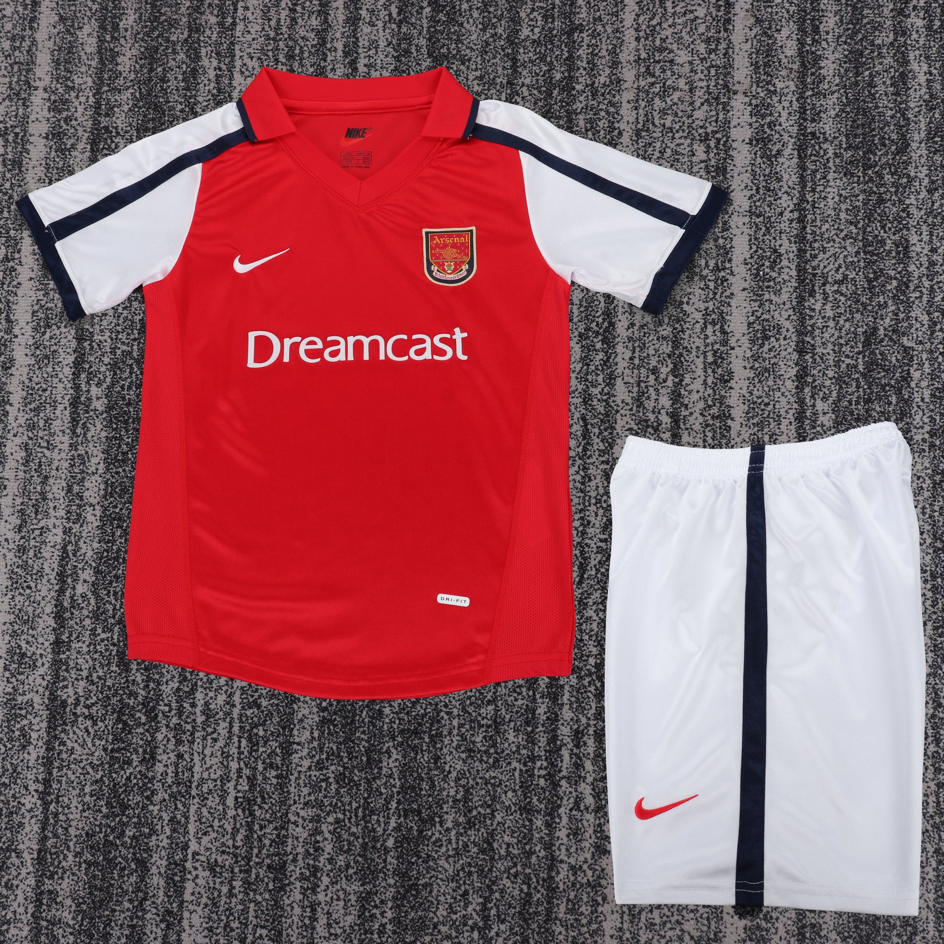 Retro Kids 2001/02 Arsenal Home Red Football Jersey&amp;Size16-28