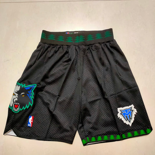 Timberwolves Black Shorts