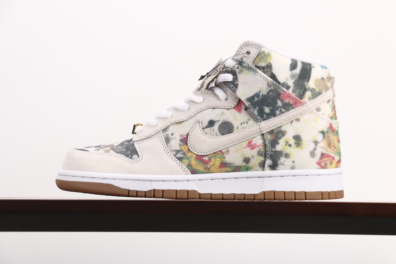 Supreme x Nike Dunk SB High "Rammellzee" Sup Co branded Black Grey Size：36 ~ 47.5