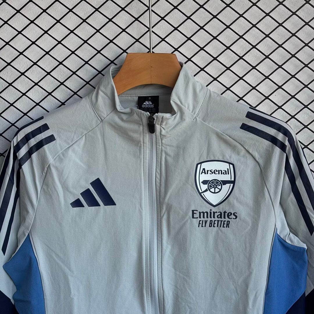 /26 Arsenal Grey Windbreaker Set S-XXL3
