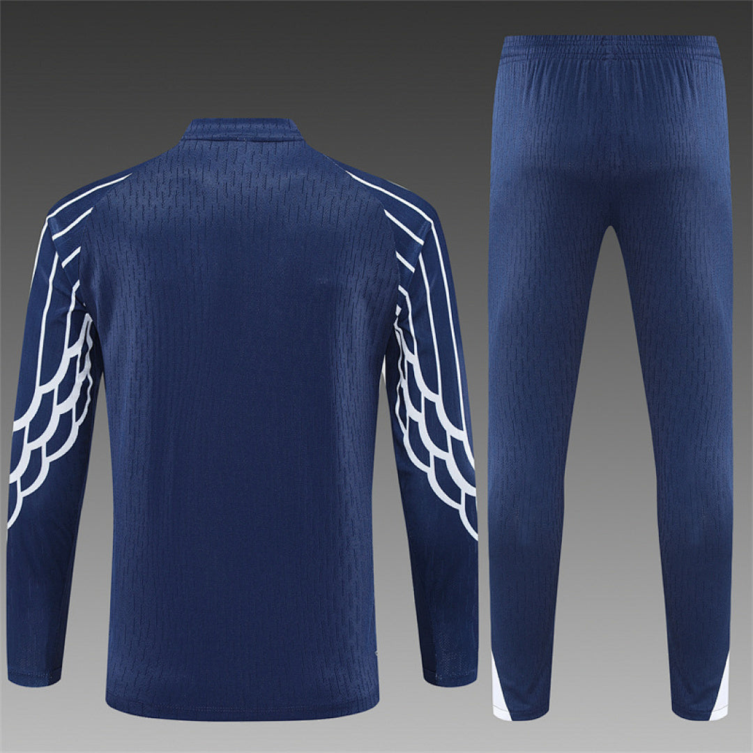 /26 Jordan PSG Royal Blue [Champions League Edition] Half Pull Training Suit (Adults&amp;Kids)7
