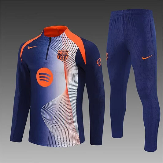 /26 Barcelona Blue Orange Half Pull Training Suit S-XXL8