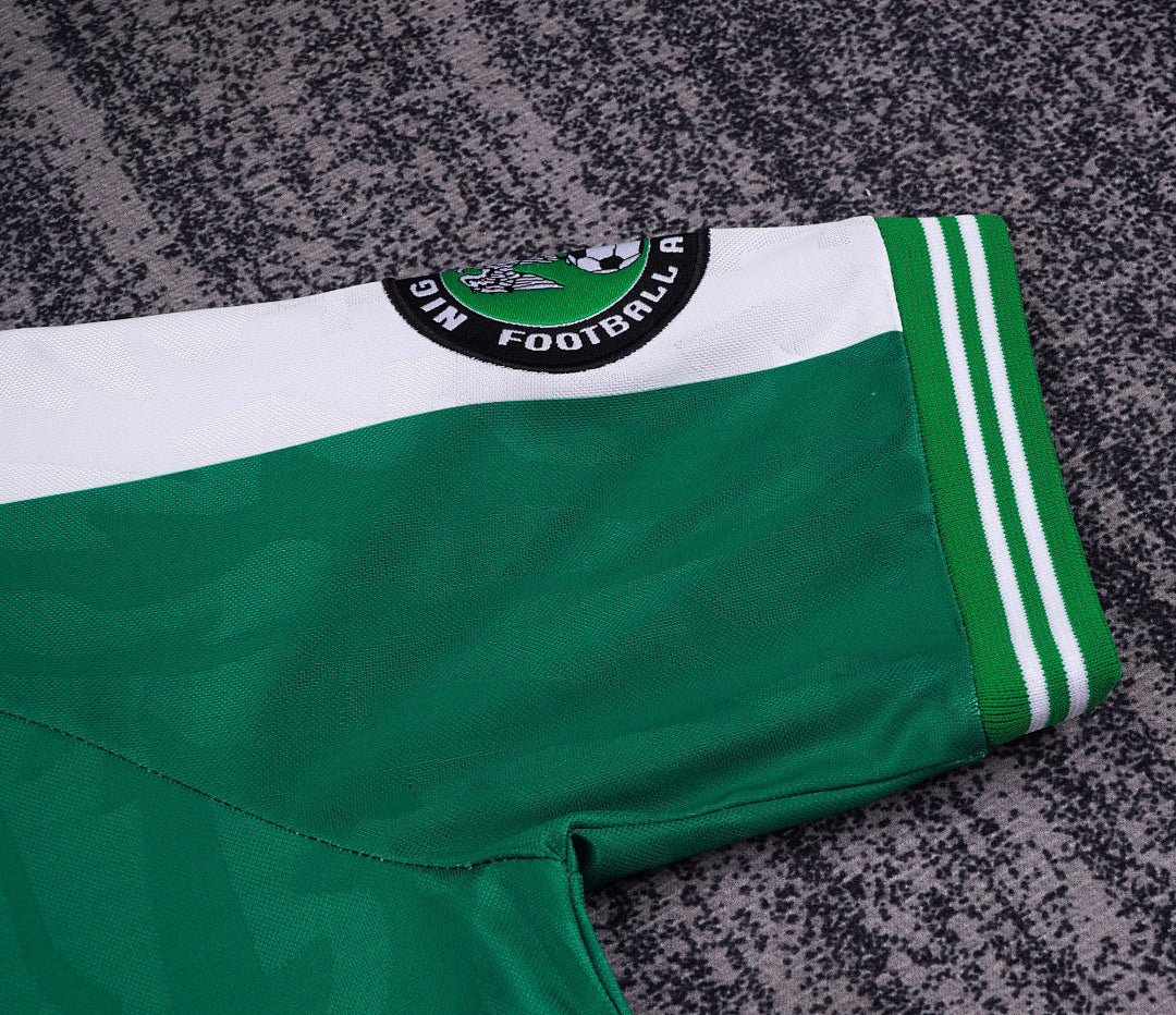 Retro Kids 1996 Nigeria Home Green Football Shirt&amp;Size16-287