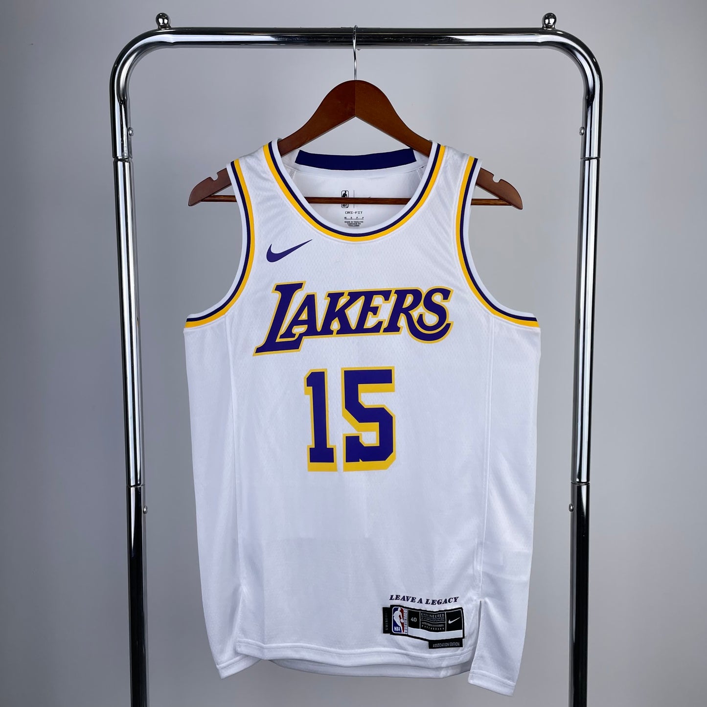 23 Season Lakers Round Neck White # 15 # Reaves