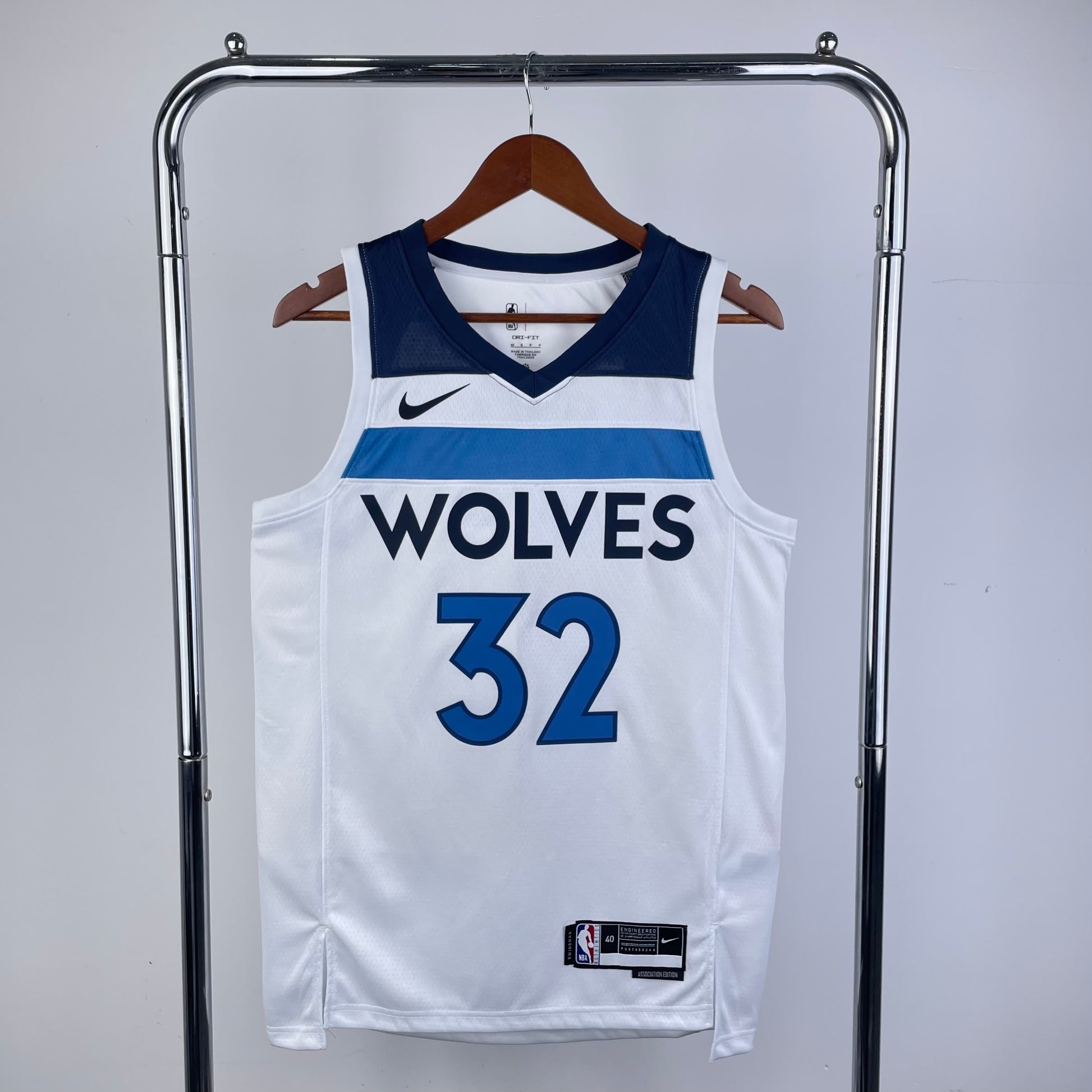 23 Season Timberwolves Home White 32 # TOWNS