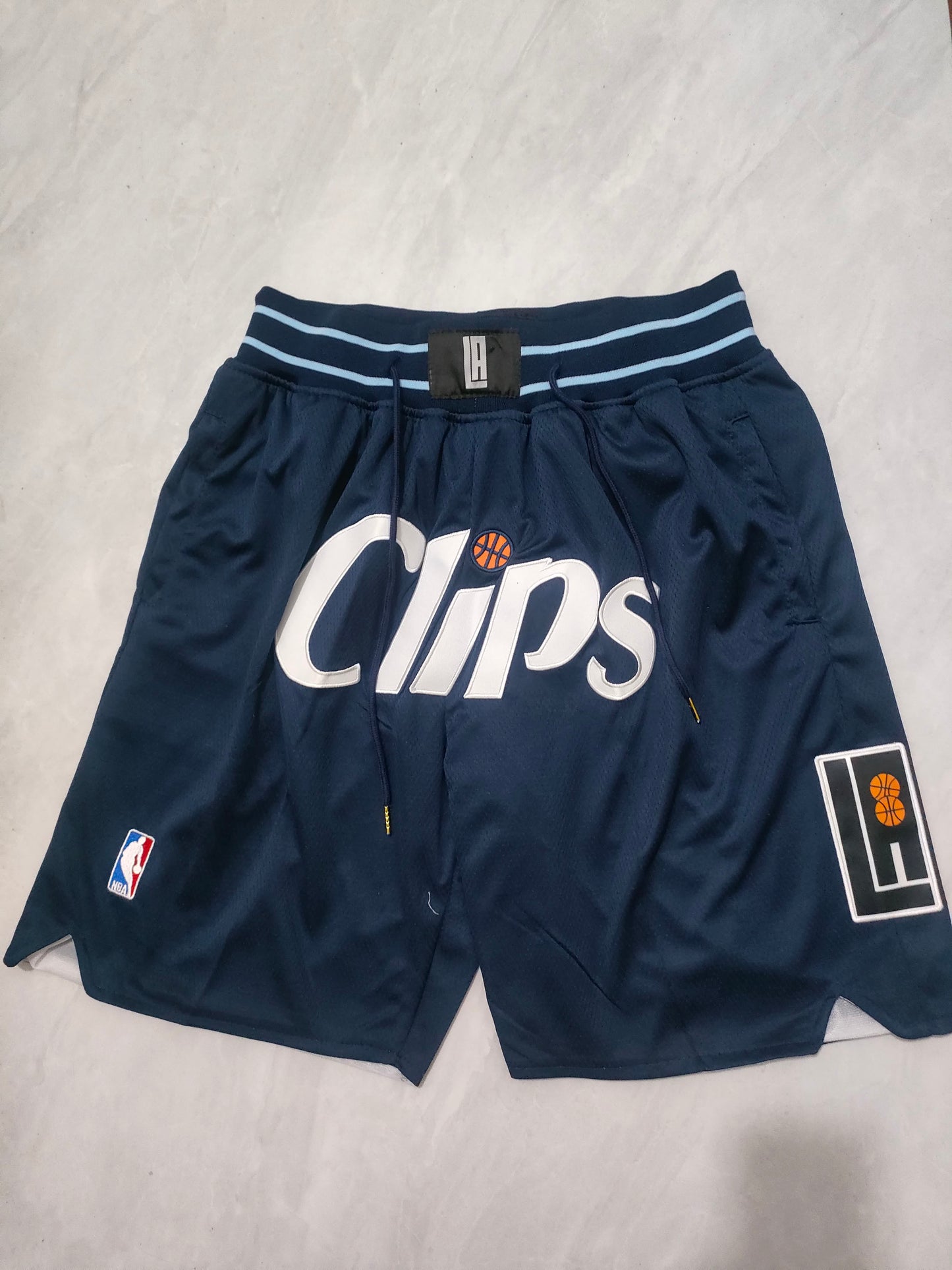 NBA Clippers Blue 24 Season City Edition Pocket Shorts