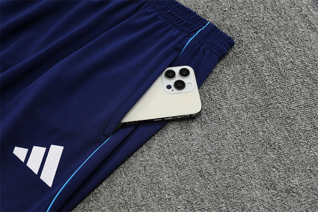 /26 Real Madrid Royal Blue Half Pull Training Suit (Adults&amp;Kids)7
