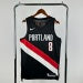 season Portland Trail Blazers away black 8 # Avdija NBA jersey S-XXL6