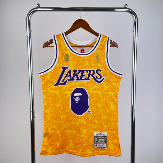 Los Angeles Lakers BAPE×M&N Hardwood Classics Swingman Jersey