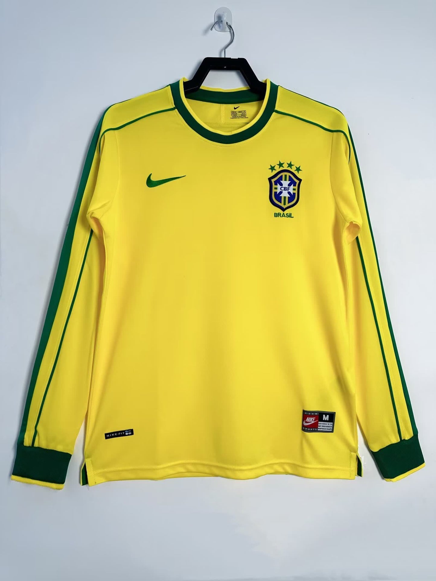 Retro 1998 Brazil home long sleeved S-XXL