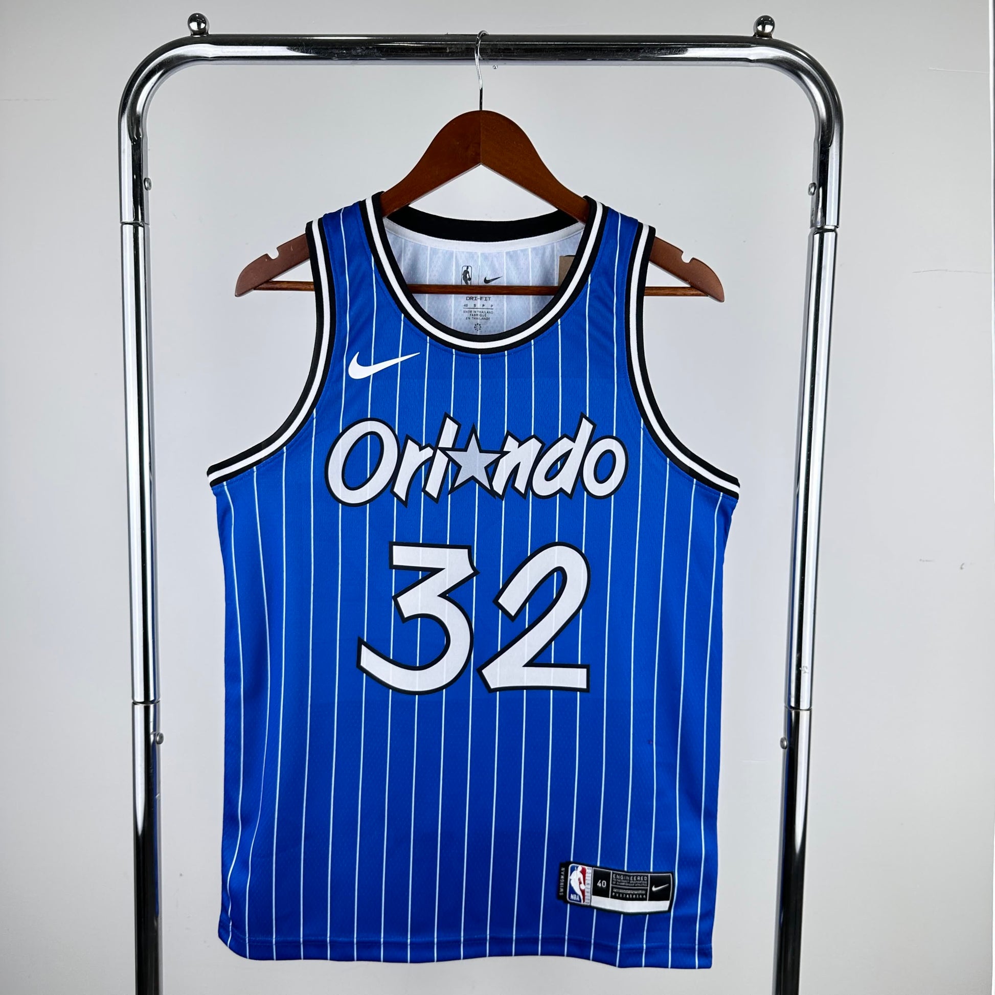 19 season Magic retro striped blue 32 O'Neal