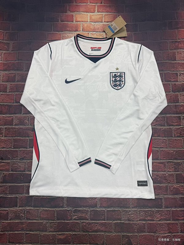 /27 England Home Long Sleeve Yupoo Soccer Jerseys S-4XL2