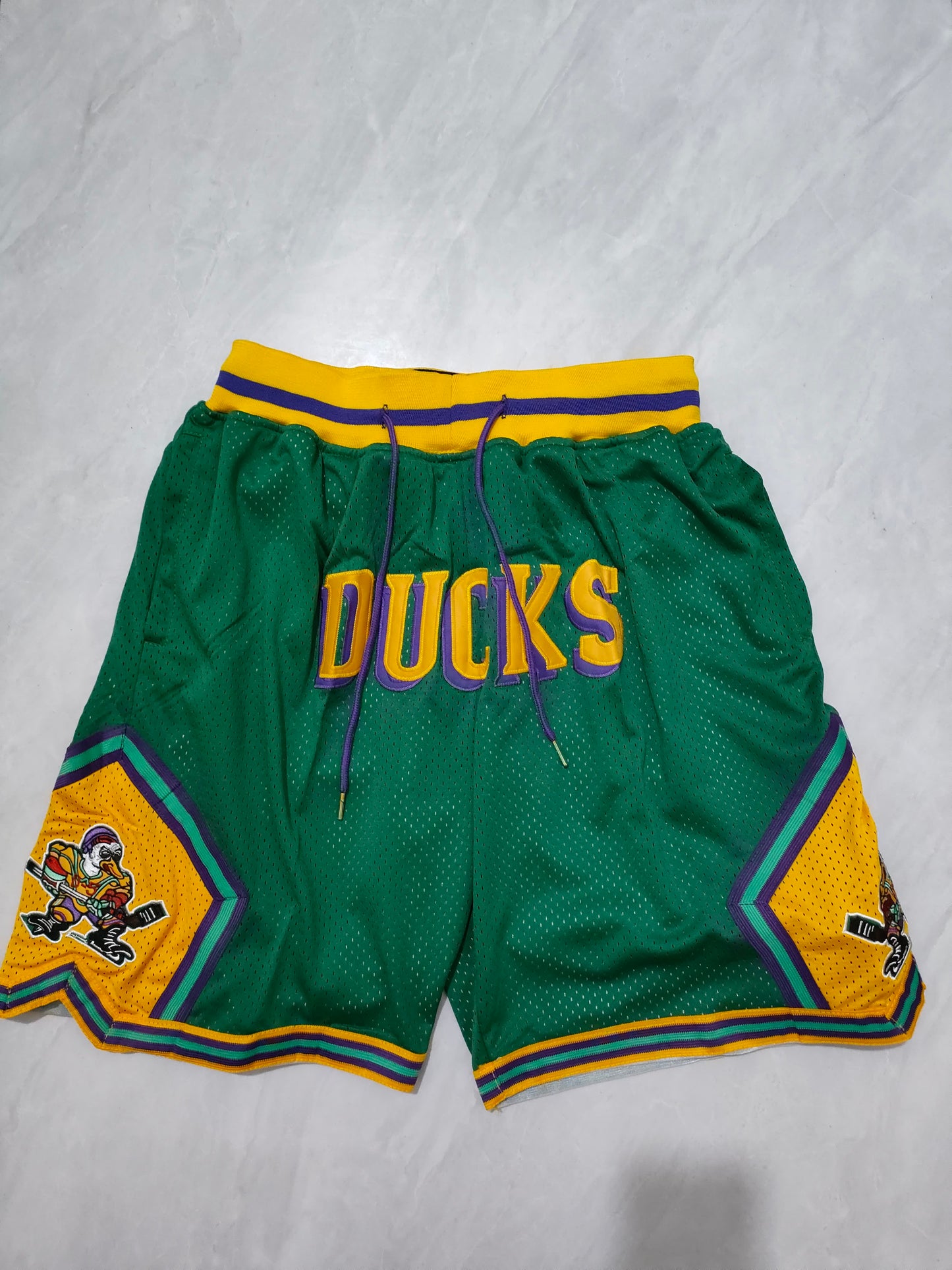 Ice Hockey Duck Green Pocket Shorts