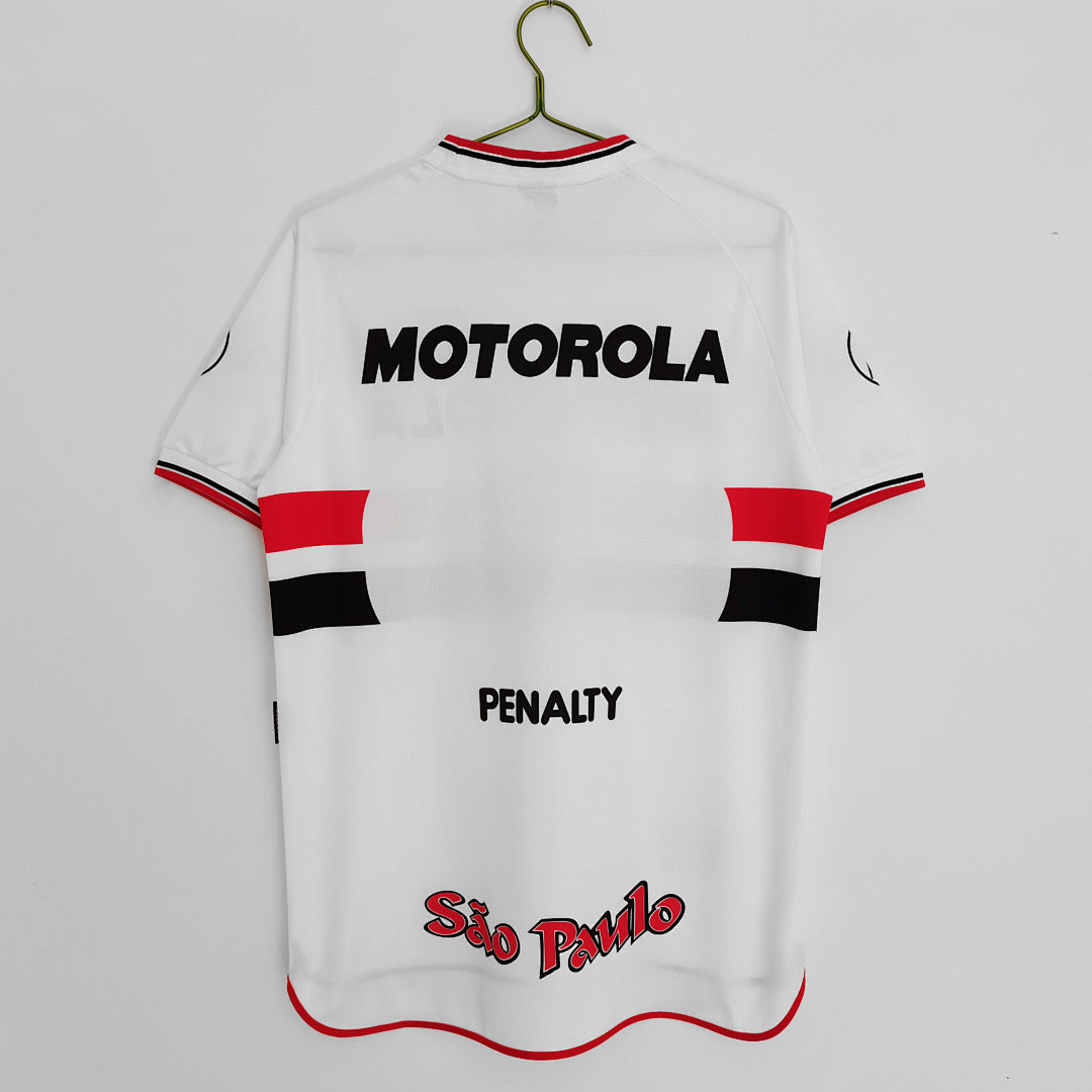 Retro 2000 Sao Paulo home round neck football jersey S-XXL7