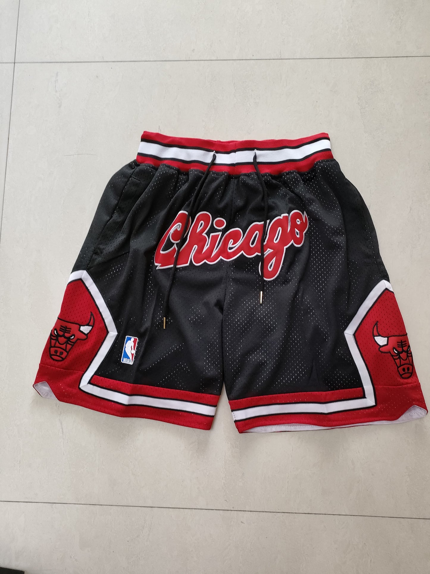 Bulls Black One Piece Pocket Shorts