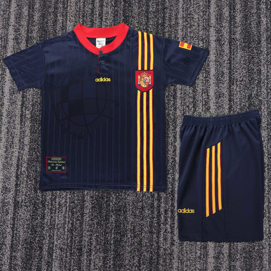 Retro Kids 1996 Spain away football Jersey&amp;Size16-28
