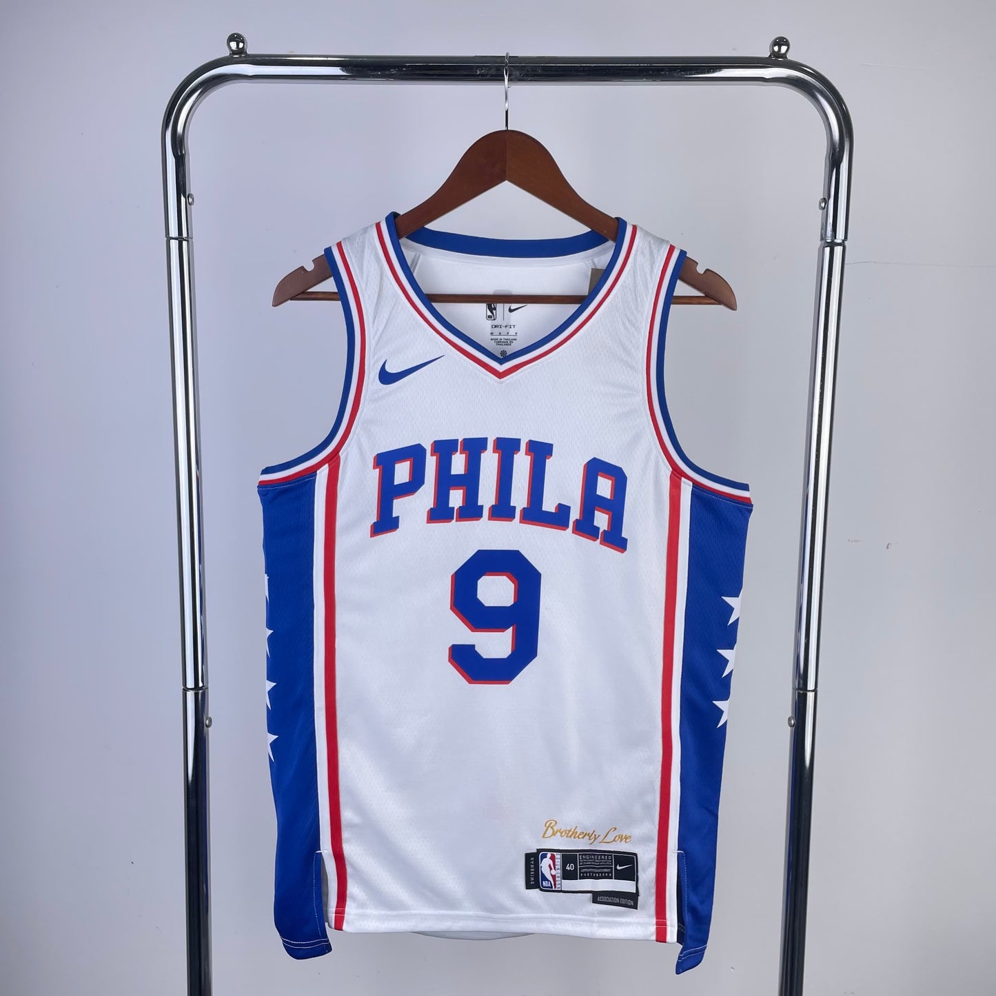 23 Season 76ers Home White 9 # OUBRE JR.