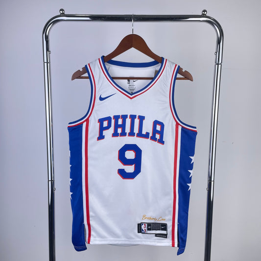 23 Season 76ers Home White 9 # OUBRE JR.
