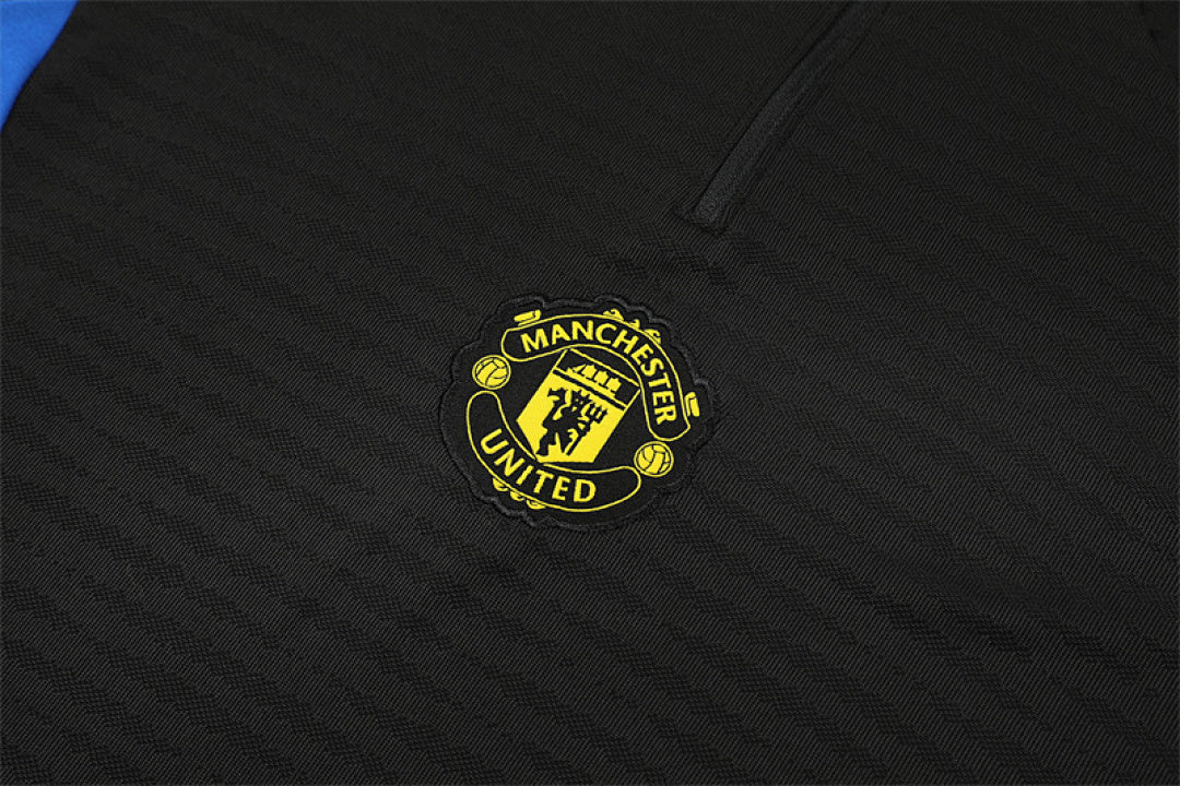 /26 Manchester United Black Half Pull Training Suit (Adults&amp;Kids)7