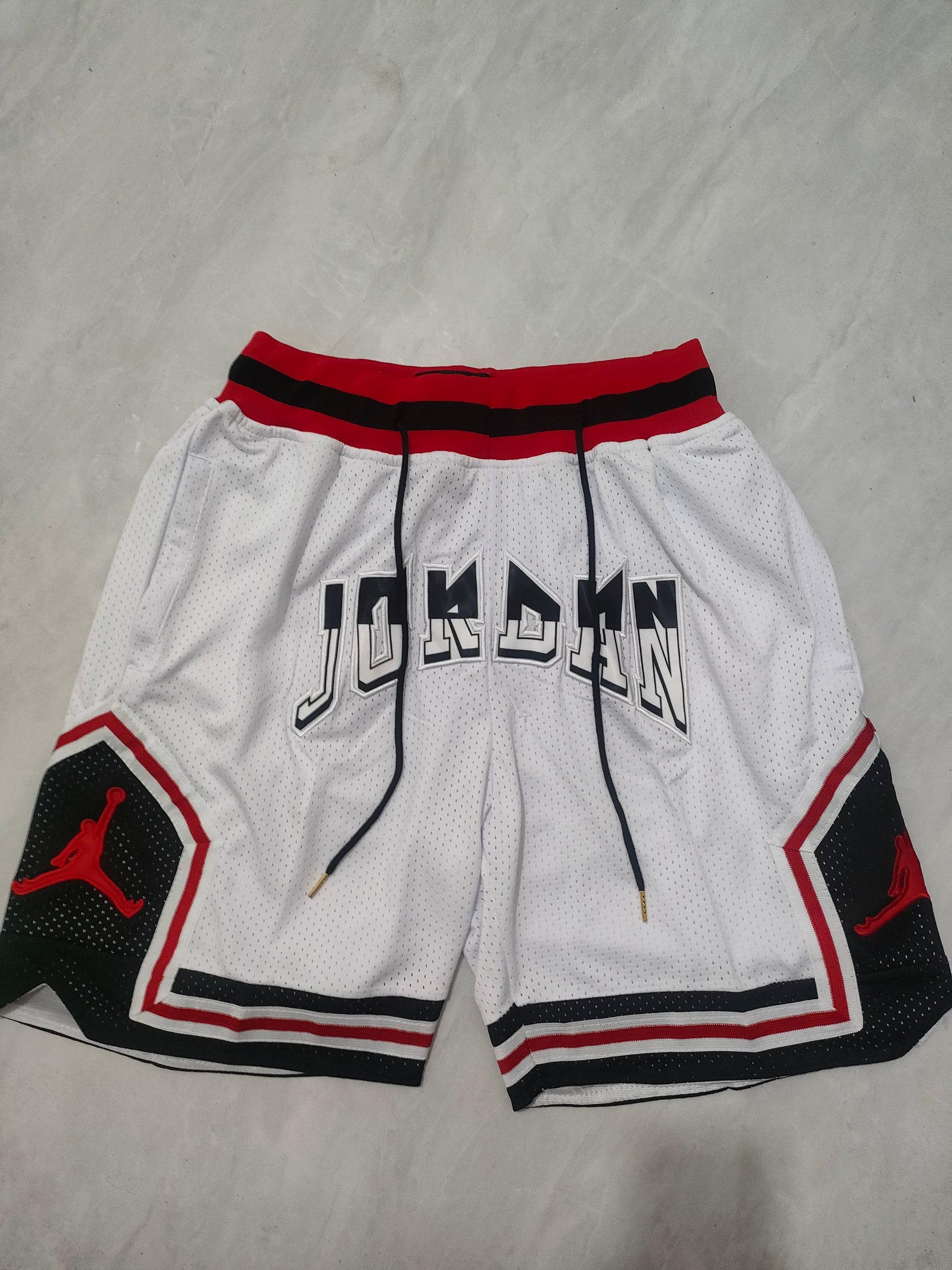 NBA Jordan White Pocket Shorts S-XXL