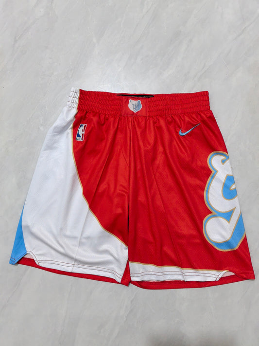 25th Grizzlies Red City Edition NBA Shorts S-XXL