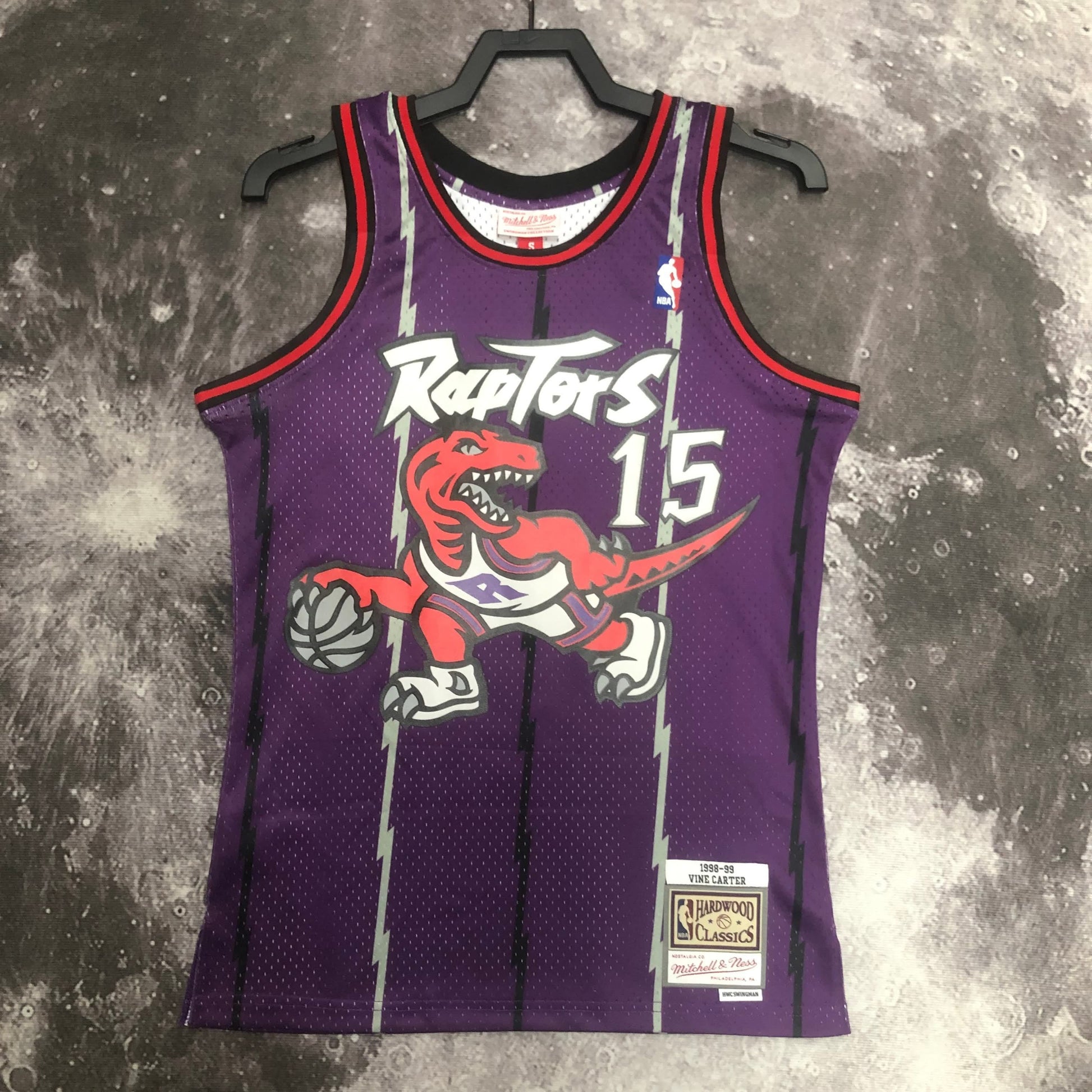 MN Heat Pressed Vintage Jersey: SW Raptors' 99 Season Purple 15th Carter
