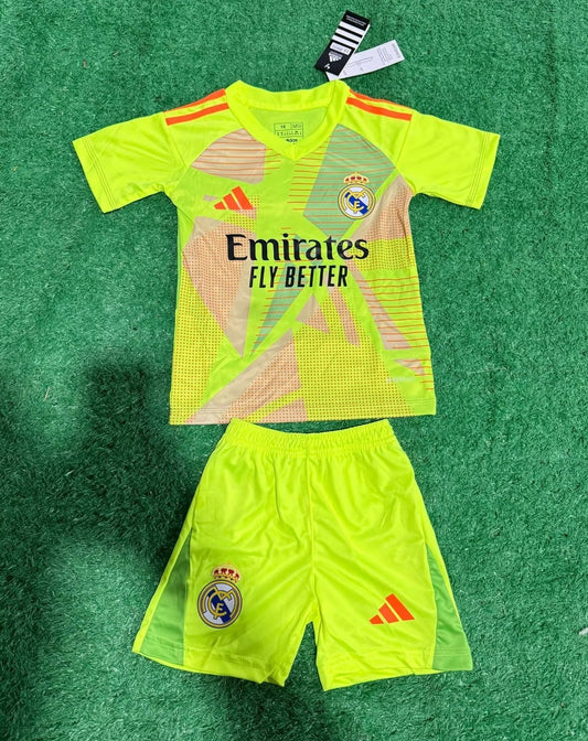 24/25 Kids Real Madrid goalkeeper fluorescent green Size 16~28
