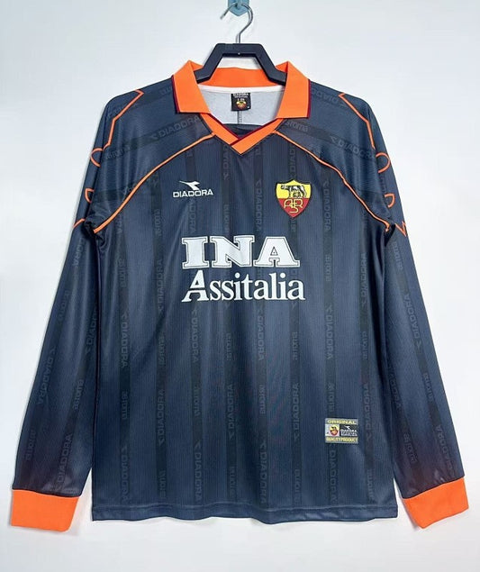 Retro 1999/00 Roma 2nd away long sleeved Yupoo Soccer Jerseys S-XXL6