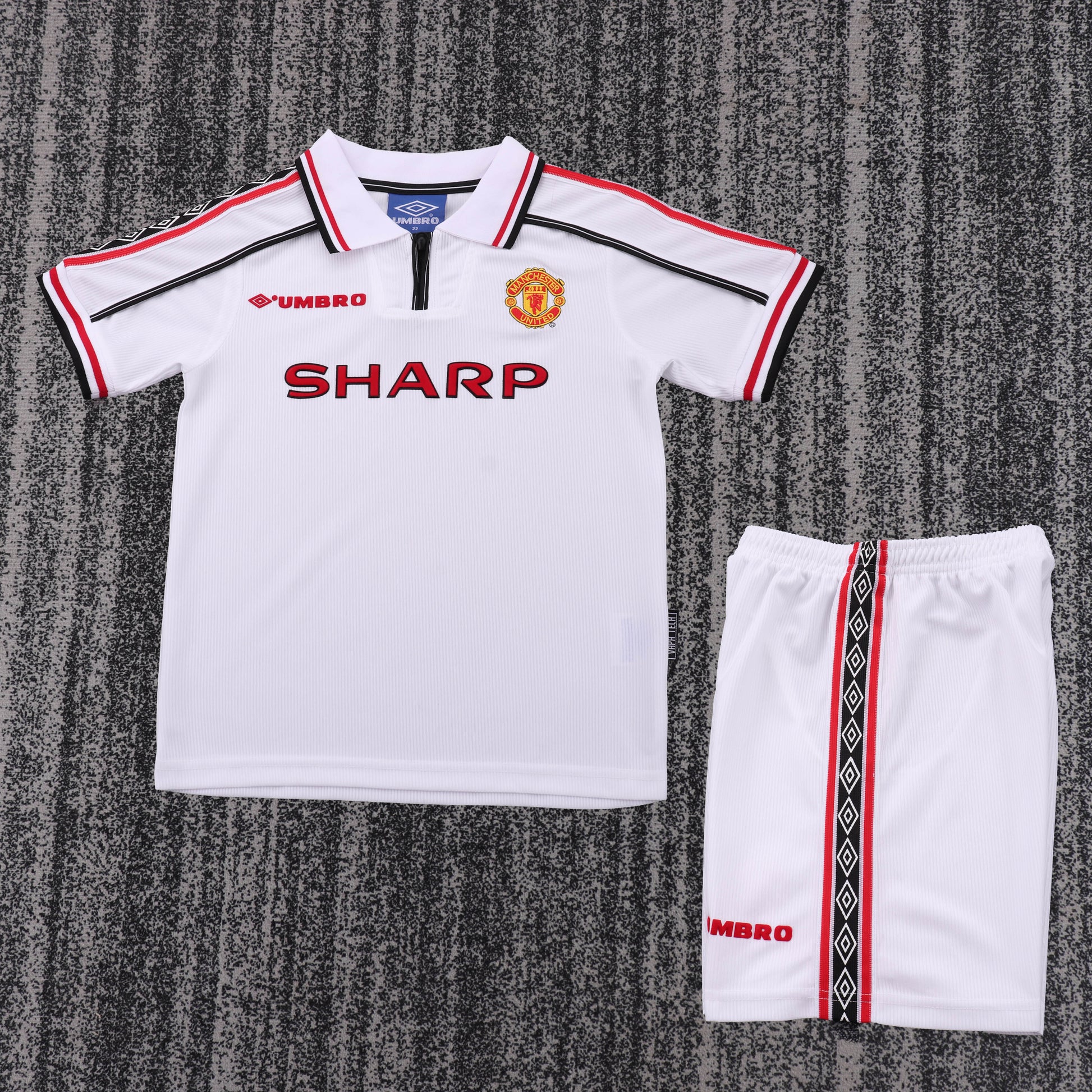 Retro Kids 1998/99 Manchester United Commemorative Edition White Football Shirt&amp;Size16-28