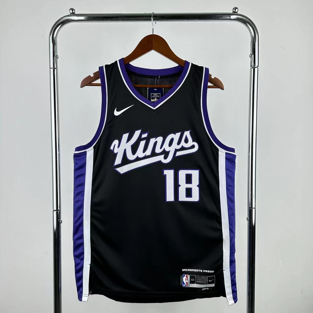 24th Sacramento Kings Black 18 # Westbrook NBA Jersey S-XXL