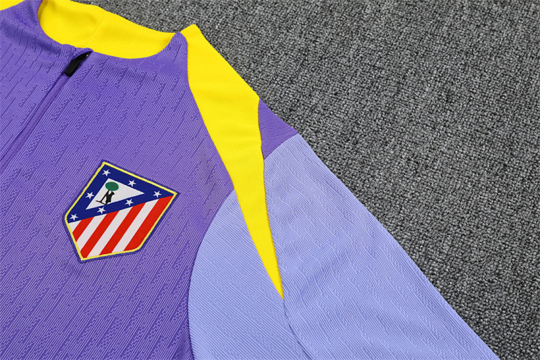 /26 Atletico Madrid Purple Half Pull Training Suit (Adults&amp;Kids)8