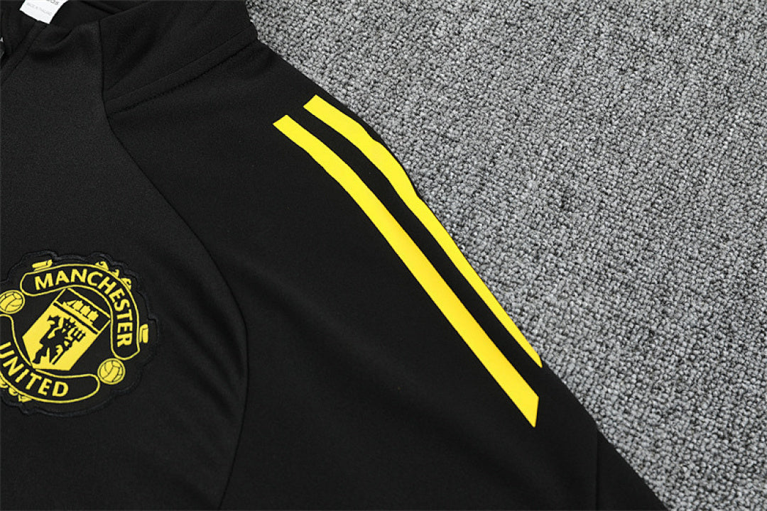 /26 Manchester United Black Half Pull Training Suit (Adults&amp;Kids)8