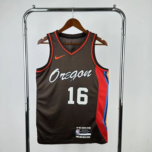21th season Portland Trail Blazers City Edition 16 # Yang NBA jersey S-XXL