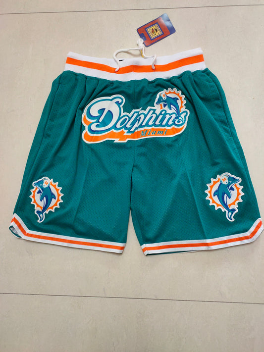 Dolphins Green Pocket Shorts