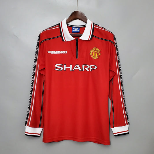 Retro long-sleeved 98/99 Manchester United home S-XXL