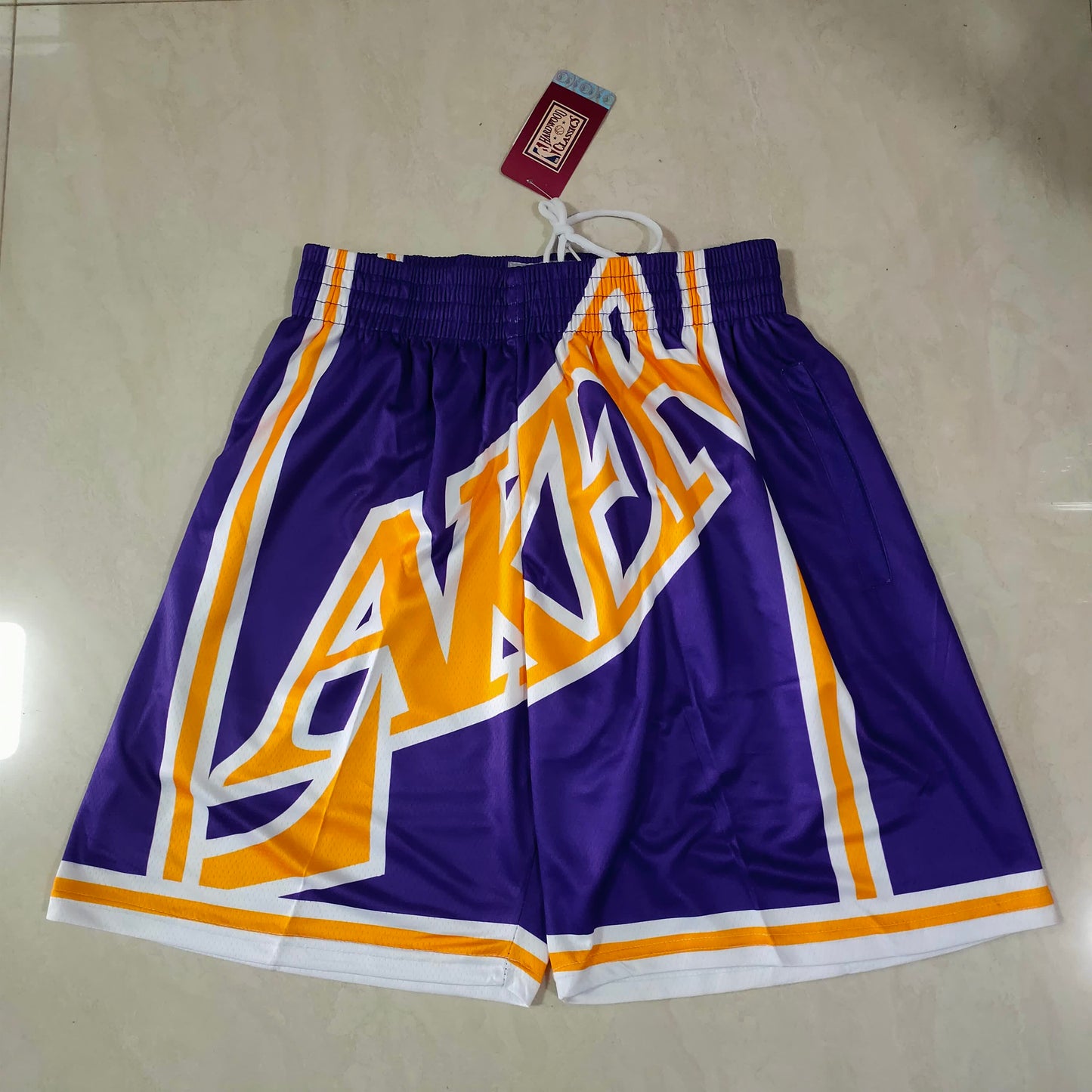 Lakers Purple Mitchell&ness Pocket Shorts