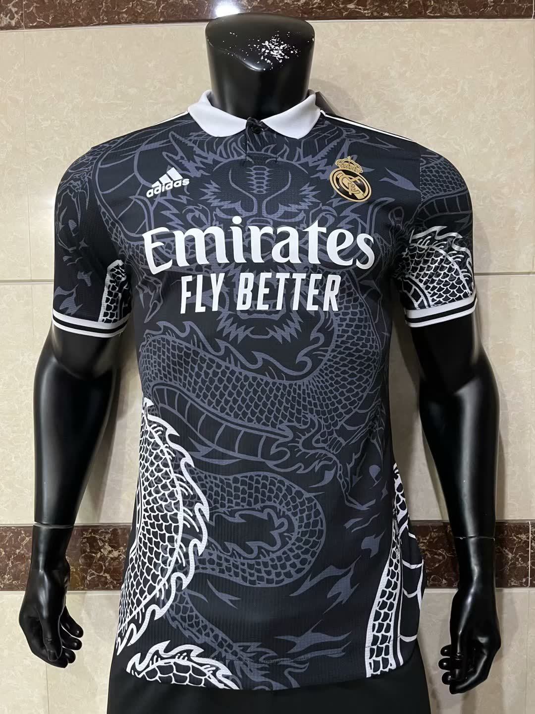 23/24 Real Madrid Black White Dragon Player Edition