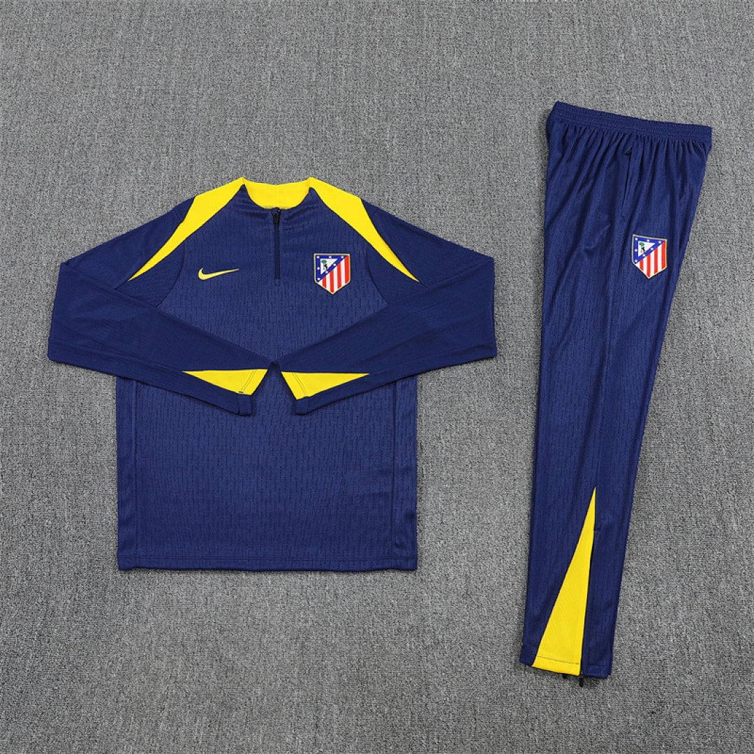 /26 Atletico Madrid Blue Half Pull Training Suit (Adults&amp;Kids)8