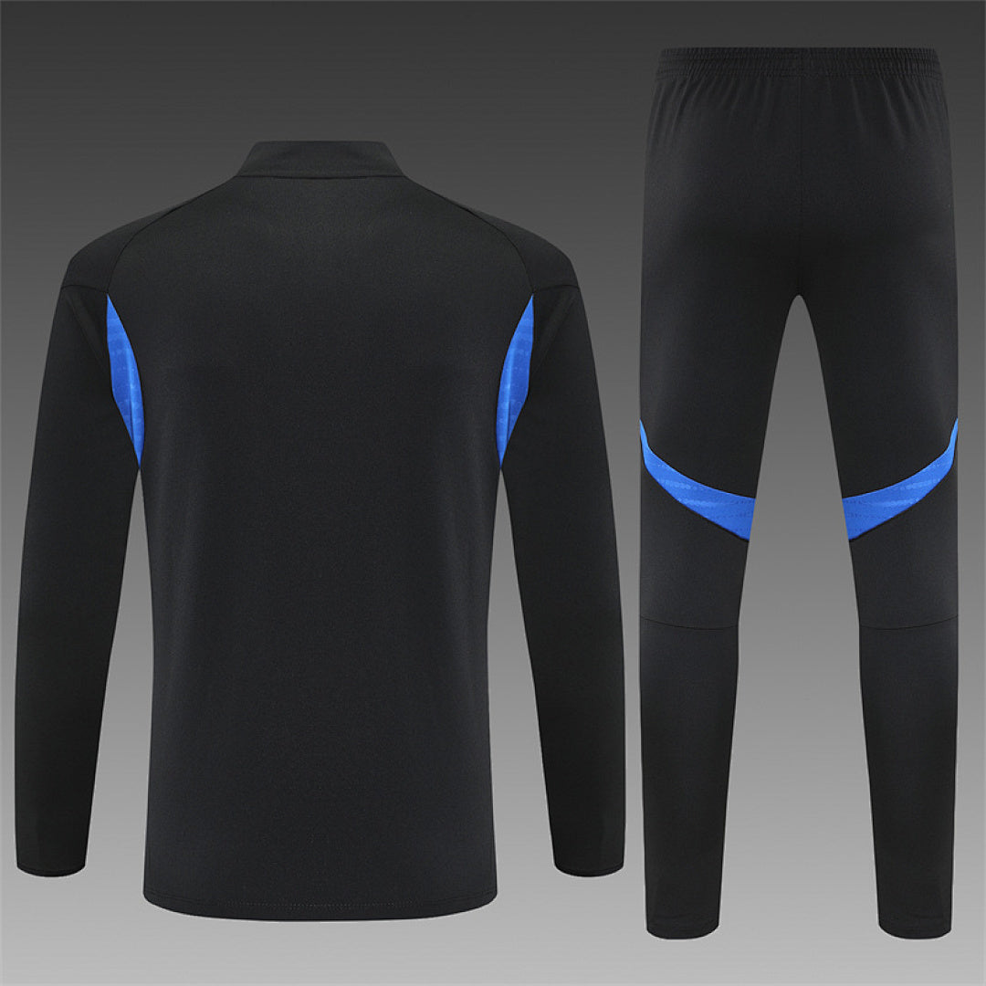 /26 Manchester United Black Half Pull Training Suit (Adults&amp;Kids)8