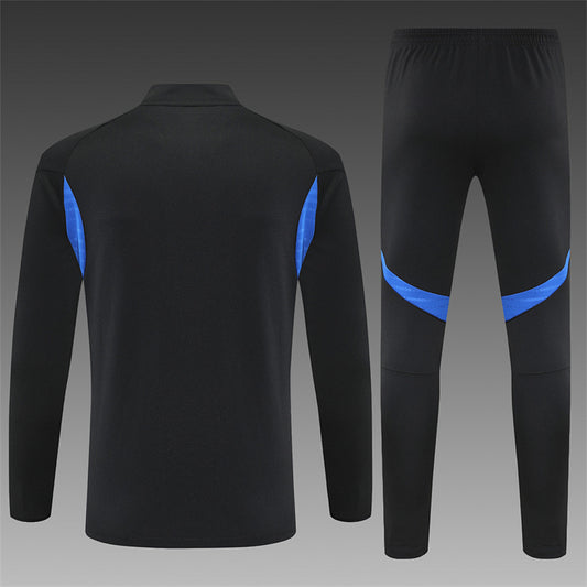 /26 Manchester United Black Half Pull Training Suit (Adults&amp;Kids)8