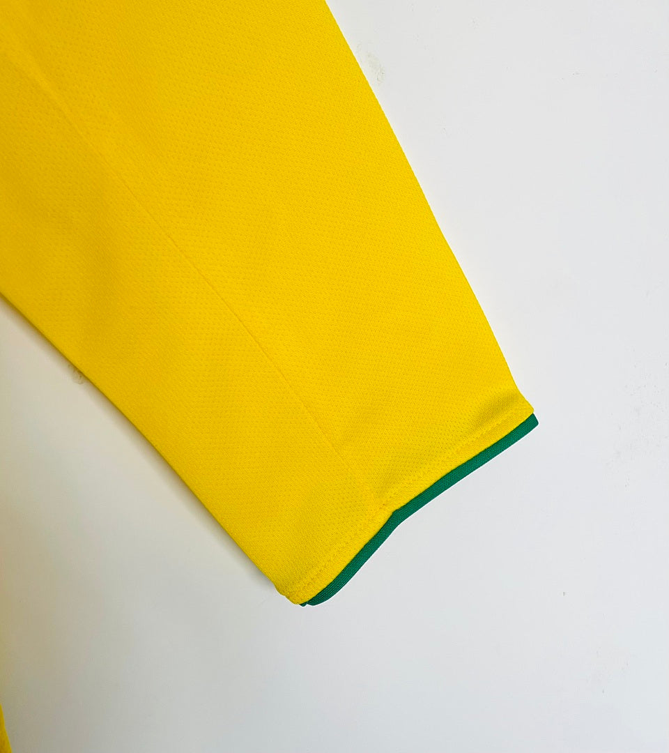 Retro 2004 Brazil home long sleeved Yupoo Soccer Jerseys S-XXL6