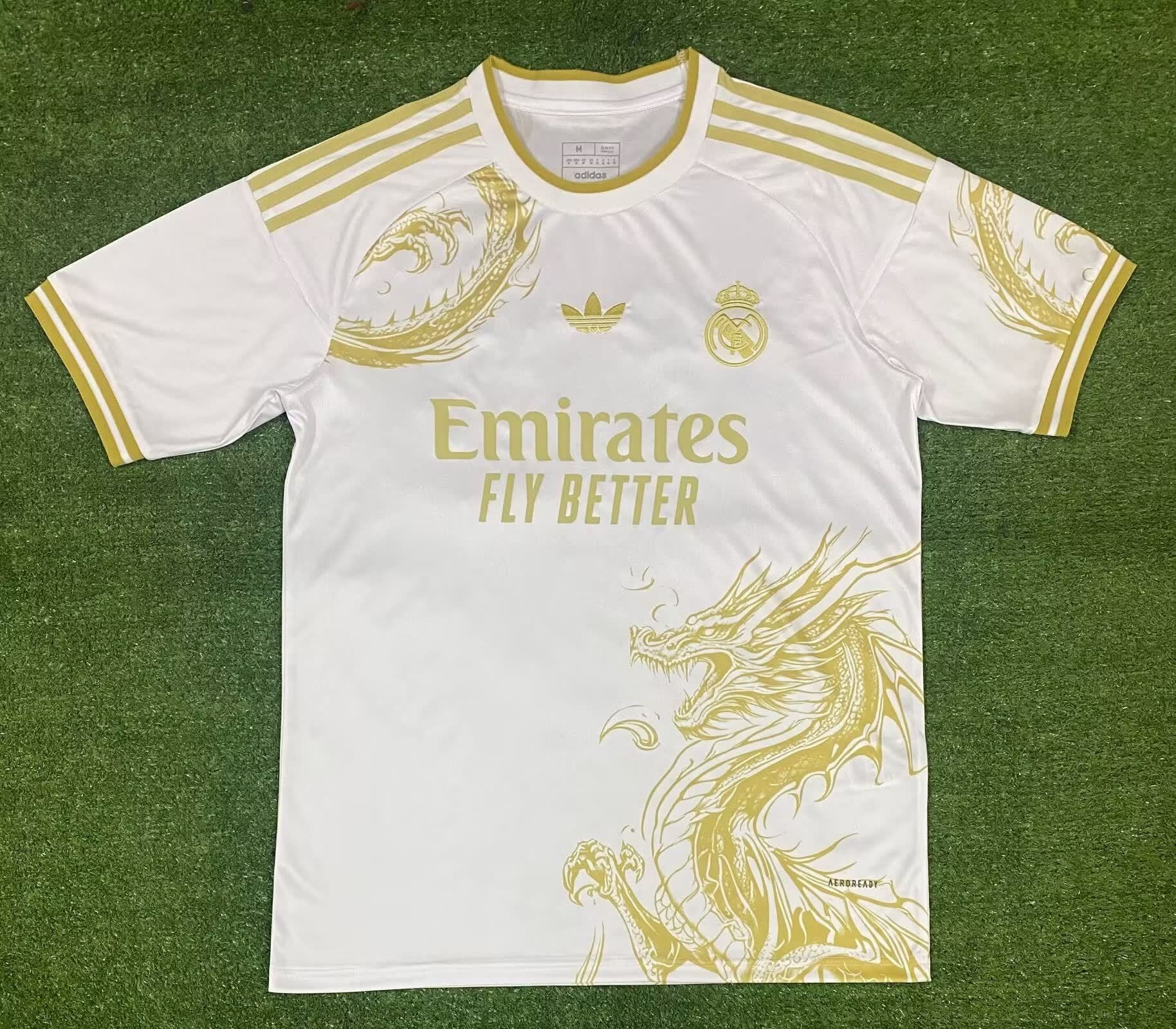 24/25 Real Madrid White Golden Dragon Special Edition S-XXL