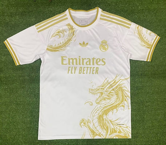 24/25 Real Madrid White Golden Dragon Special Edition S-XXL