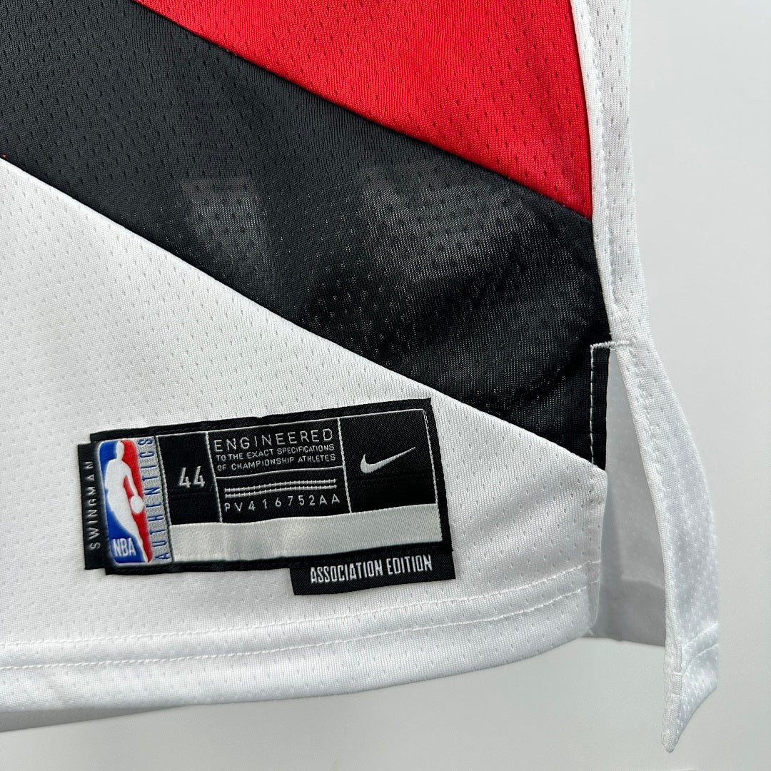 season Portland Trail Blazers home white 0 # Lillard NBA jersey S-XXL6