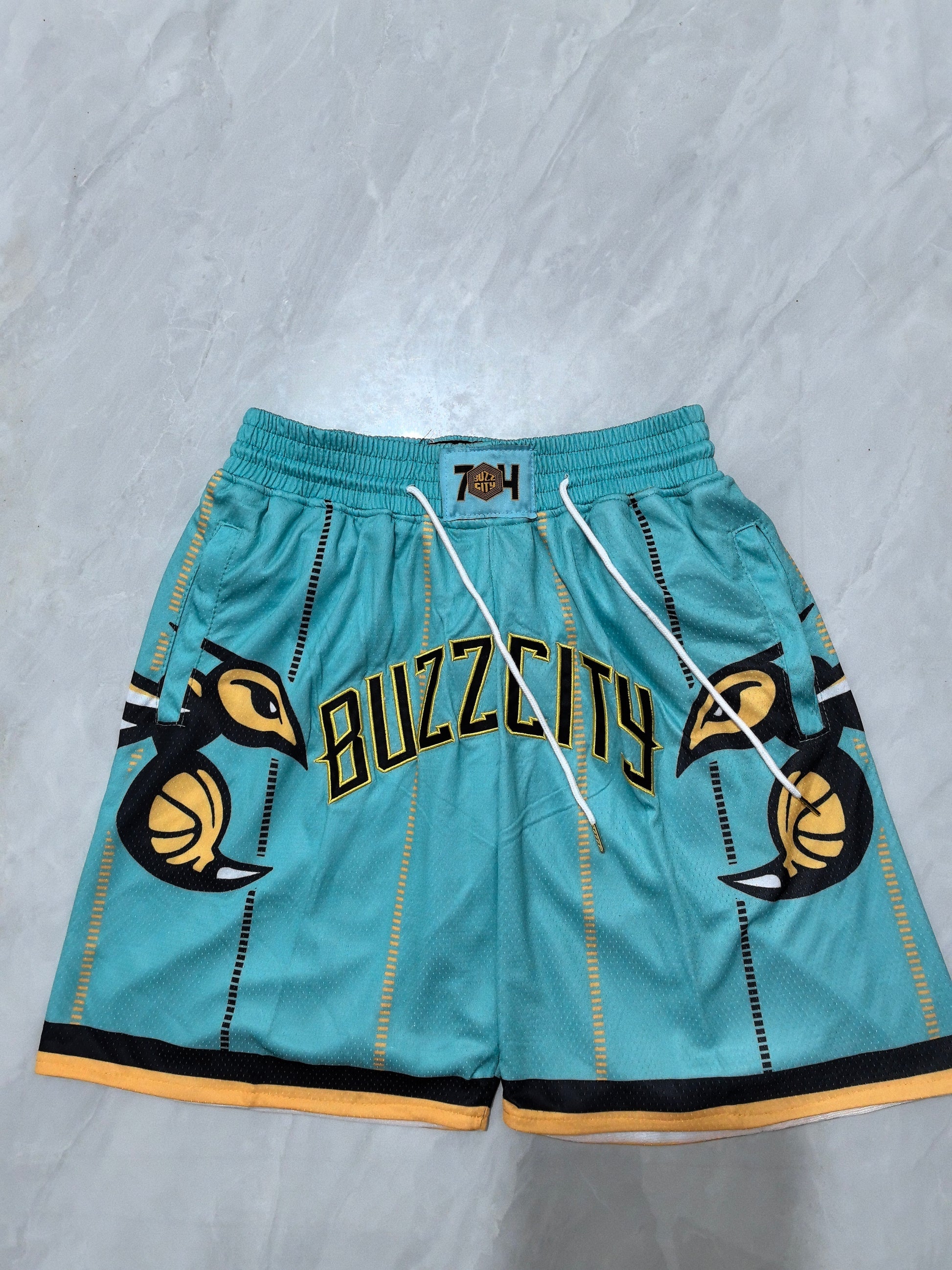25th Charlotte Hornets Light Green City Edition Pocket JUST DON Shorts S-XXL