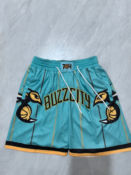 25th Charlotte Hornets Light Green City Edition Pocket JUST DON Shorts S-XXL