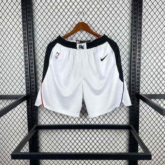 NBA Clippers Latin White Ball Pants